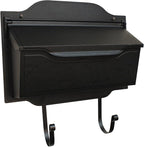Special Lite Contemporary Horizontal Wall Mount Mailbox - Black Aluminum Mailbox for Wall Mount - SHC-1002-BLK