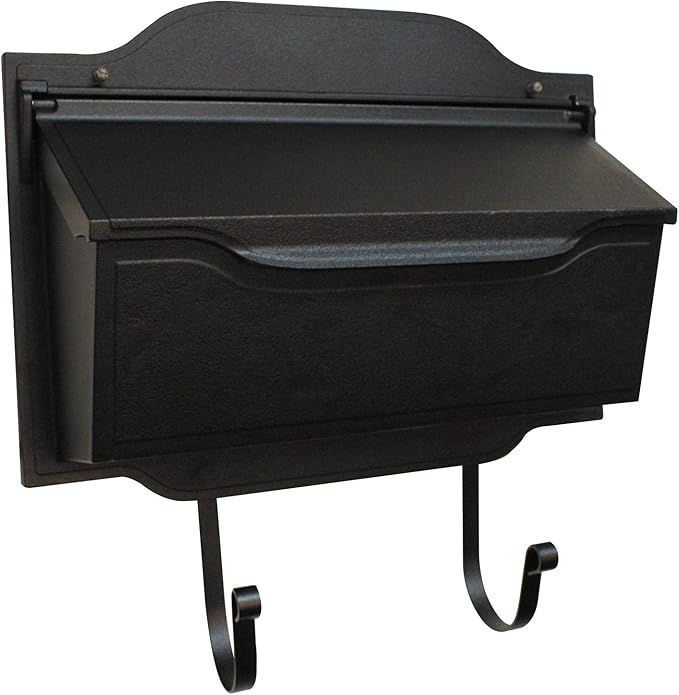 Special Lite Contemporary Horizontal Wall Mount Mailbox - Black Aluminum Mailbox for Wall Mount - SHC-1002-BLK