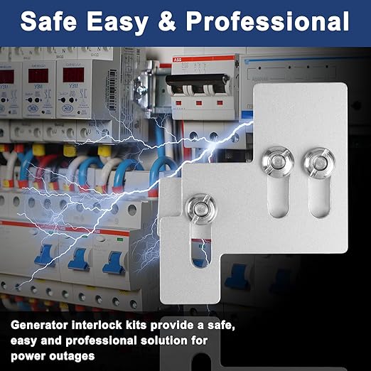 Generator Interlock Kit for Square D QO & Homeline 100-125 Amp Panels, 3/4 to 7/8 Inch Breaker Spacing, Safe & Easy Home Generator Connection(SQD-100A)