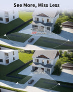 《130°Wide Angle & 2-Way Audio》Outdoor Security Camera System, White IP Wired Cameras, 4K Video Surveillance Systems, Surveillance DVR Kits