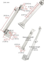 Window Hinges, Casement Window Stays, Casement Window Stopper, Casement Window Brace, Casement Window Lock, Angled Fixed Base, Sprayed Silver Style, 02 Model, 6 Fixed Slots, 1 Pair