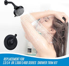 Replacement for Delta Classic 13 Series Single-Function Trim Kit, T13020-BL Matte Black Shower Handle, Fit Delta Shower Valve R10000 Series (2 Style of Cartridge Included)