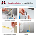 Houtingmaan Toilet Handle Replacement Kit,Toilet Handle Lever for Most Front Mount Toilets, Universal Brass Toliet Flush Handle Lever with Stainless Steel Flapper Chain,White