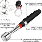 Magnetic Pickup Tool and Grabber Set, 35-inch Flexible Claw, 30-inch Telescoping Magnet with 20lb Pull Force