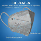 Hotodeal KN95 Face Mask 20 PCS,5 Layers Cup Dust Mask Against PM2.5 from Fire Smoke, Dust, for Men, Women, Essential Workers(Grey)