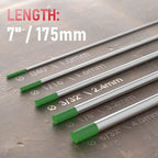 YESWELDER TIG Welding Tungsten Electrode Pure Tungsten 3/32" x 7" (Green, EWP) 10-pk