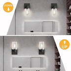 Plug in Wall Sconces, 2 Pack Wall Lamp, Rustic Plug in Wall Light Sconces, Sconces Wall Lighting, E26 Modern Wall Light Fixtures