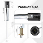 PATIKIL Candelabra Base Lamp Holder Light Socket, 6pcs UL Listed Keyless E12 Bulb Socket with 9.8" Wire Leads for E12 Incandescent LED Light Bulbs, 3.7" Tall