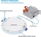 TORCHSTAR 12-Pack 6 Inch Ultra-Thin LED Recessed Lighting with J-Box, 2700K Soft White, 12W Dimmable 850lm Brightness LED Downlight, ETL & Energy Star Listed