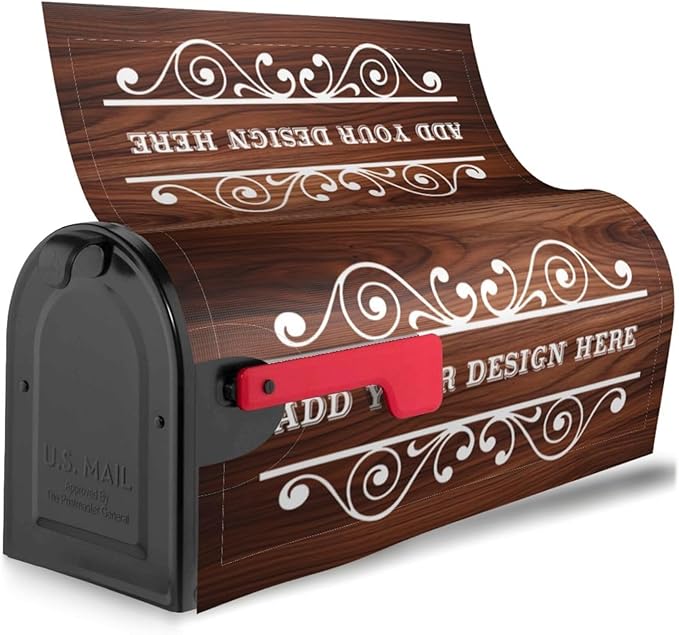 Custom Personalized Mailbox Covers Add Photo Picture Family Name House Address Text Magnetic Mail Cover for Home Garden Yard-11