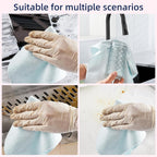 & PLUSH Microfiber Cleaning Cloth Roll - 50 Pack, Tear Away Microfiber Towels, 12" x 12", Reusable, Washable, Streak Free, Ultra Absorbent Dish Rags for Car, Home, Garage or Shop (Blue)