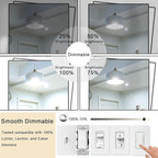 7.3 Inch E26 Led Bulb 6W Dimmable, 4000K Neutral White Edison Bulbs, Equal 80 Watt T10 T9 Long Tubular Clear Glass Light Bulb 800LM for Vanity Pendant Pipe Wall Sconces - UL Cert 2Pack