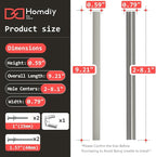 homdiy 5 Pack Adjustable Brushed Nickel Cabinet Pulls 2" to 8.8" (51-224mm) Adjustable Hole Distance Drawer Pulls