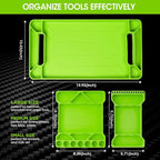 DURATECH Flexible Tool Tray, Silicone Tool Holder for Mechanics Storage, Heat and Chemical Resistant Organizer for Automotive, Industry and Household(3pack Green)