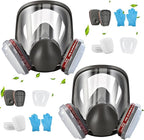 Half & Full Face Respirator Mask with Filters, Gas Masks for Construction Work, Paint, Dust, Spray, Welding, Sanding