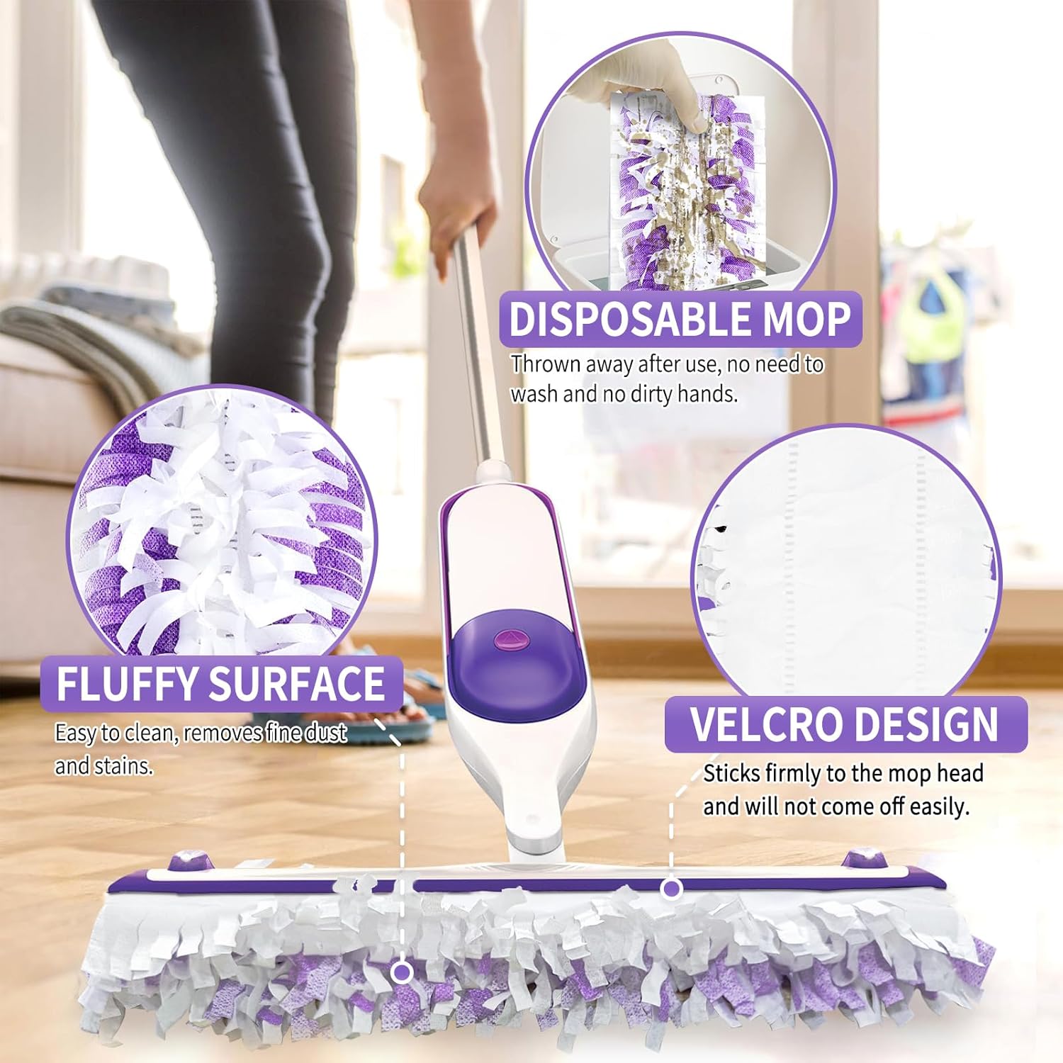 36PCS Disposable Mopping Pads Refills for Swiffer PowerMop,Replacement with Swiffer Power Mop Refills for Swiffer Power Mop Pads Multi-Surface for Floor Cleaning