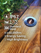 MALORY Low Voltage Deck Light 6 Packs, 2W 2700K 12V Landscape Lighting, Recessed LED Outdoor Step Stair Lights, Deck Lighting for for Outside Floor Yard (SG07-Link, 6-Pack 2700K)