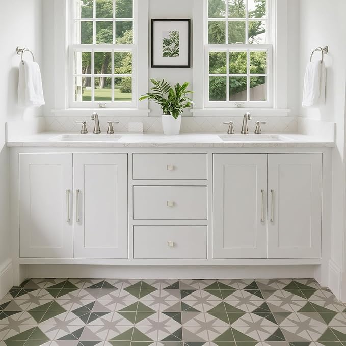 10 Pack 6.3 Inch(160mm) Hole Center Brushed Satin Nickel Modern Cabinet Pulls Kitchen Cabinet Handles Kitchen Cabinet Hardware Timeless Drawer Pulls for Dresser Cupboard Wardrobe, Nickel-B(6.3x10)