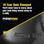PrimeWeld 100% Argon Gas Welding Tank Full 40CF | DOT 3AA | USA CGA 580 Valve | Best Gas for TIG Welding Applications | Cylinders Full & Ready to Use