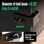 Door Lock Hasp Latch, 90 Degree Solid Iron Safety Packlock Drawer Hasp Lock Latch, Extra Thick Gate Lock Hasp with Keys Brushed Finish (2.24 Inch, Black)