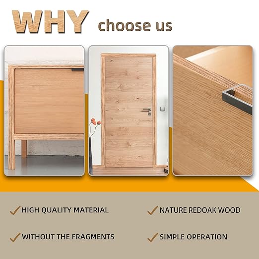 GSCIT Club Red Oak Edge Banding, 1 inch x 10ft roll of Veneer Edge Banding Pre-glued Flexible, Real Wood Tape Banding for Cabinet Repair Furniture Restoration