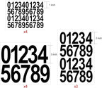 Leinuosen 260 Pcs Back to School Gifts Mailbox Numbers Stickers Adhesive Numbers for Outside Reflective Vinyl Waterproof Address Sticker for Mailbox Signs, Classroom, 1&2&3 Inch(Black Word)