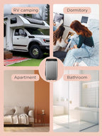 25 lbs Washing Machines with 10 Program 8 Water Level, Full Automatic Washer with Drain Pump & LED Display for Home, Apartment, Dorm, Grey