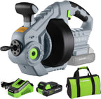 WORKPRO 20V Electric Drain Auger, 25Ft Plumbing Snake Drain Hair Removal Tool Set with 2.0AH Battery and Charger, Toilet Snake for Sewer, Bathroom, Sink, Drain Snake 3/4"-2" Pipe