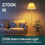 Linkind A19 LED Light Bulbs Dimmable, 60W Equivalent, Energy Efficient 9W, 2700K, 800 Lumens, E26 Standard Base, Lighting for Bedroom Living Room Home Office, 6 Packs