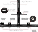 Cabinet Hardware Jig Tool - Adjustable Drill Template for Handles & Pulls on Drawers/Doors | All Aluminum Alloy with Center Punch & Carrying Bag