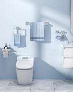 Brushed Nickel Bathroom Towel Bar Set 10 Pieces, Stainless Steel Towel Racks Set with 2×16 InchTowel Bars, 2×Toilet Paper Holder, 2×Towel Rings, 4× Robe Hooks for Bathroom