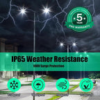 480V 320W Parking Lot Light LED Pole Light w/Slip Fitter Mount, UL DLC Listed LED Shoebox Lights 44800LM 5000K Flood Lights 277-480VAC Input, 480Volt Outdoor Commercial Roadway Street Fixtures