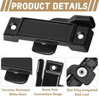 4 Pcs F2590 Windows Replacement Sash Lock-2-1/4'' Mounting Hole Centers Sash Lock with Screws-Black Sash Lock for Vertical Sliding Windows Double Hung Windows