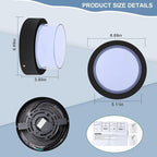 LED Porch Lights Outdoor 12W 6500K LED Wall Lighting Double-Layer Cover Aluminum Exterior Light Fixture Wall Mount IP65 Waterproof for Stairway Garage Patio Bedroom