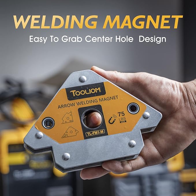 TOOLIOM Arrow Welding Magnets 2pcs 75 LB Strong Hold Magnetic Welding Holder Welder Magnet Set Welding Accessories