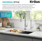 KRAUS Oletto Single Handle Pull Down Kitchen Faucet in Chrome, KPF-2820CH