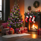 25 Pack C7 Replacement Bulbs, Dark Purple LED Halloween Light Bulbs, E12 Candelabra Base for Christmas Thanksgiving Xmas Tree Holiday Patio Outdoor String Lights Decor