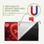 Valentine's Day Mailbox Covers Magnetic Standard Size 21x18 Inch Red Heart Mailbox Cover Love Mailbox Wraps Post Letter Box Cover for Outdoor Garden Decorations
