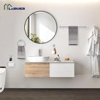 5-Piece Brushed Nickel Bathroom Hardware Set, SUS304 Stainless Steel Bathroom Accessories Set 23.6 inches Towel Bar, Toilet Paper Holder with Shelf, Towel Ring and Two Towel Hooks Wall-Mounted