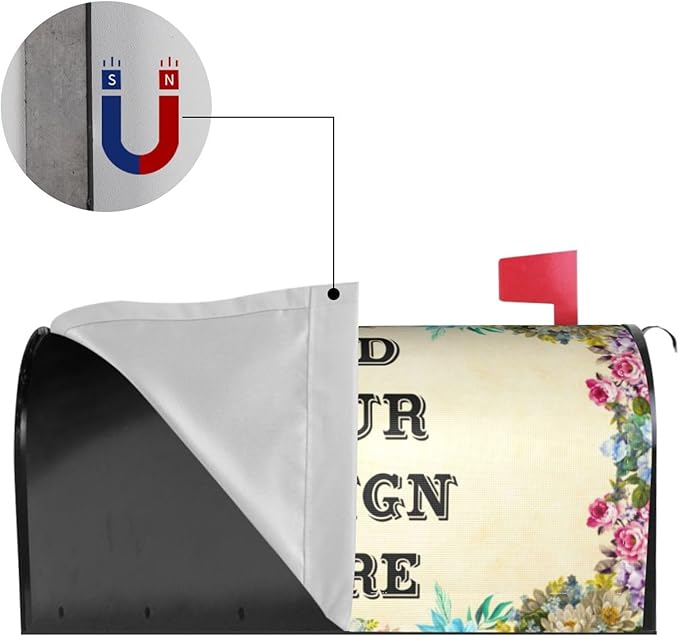 Custom Personalized Mailbox Covers Add Photo Picture Family Name House Address Text Magnetic Mail Cover for Home Garden Yard-17