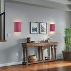 Pink Gypsum Modern LED Wall Sconces Wall Lighting Set of 2, Indoor Hardwired Walls Mount Light Fixtures Up Down Lamp for Hallway Bedroom Living Room Dining Room【Bulbs Included】