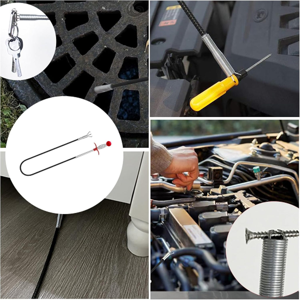 Flexible grabberDrain Snake Tool - The Ultimate 76inch Flexible Grabber for Hair, Unclog Any Drain in Minutes! Gunk & Debris in Sinks, Showers & Tubs. No More Chemicals, Just Quick Results!