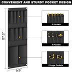 Large Power Tool Organizer Cart with Charging Station 8 Drill Holder Garage Storage Standing Heavy Duty and Stability Storage Rack Utility Tool Shelf (Yellow)