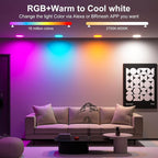 Recessed Lighting 6 Inch RGBCW Color Changing Smart Recessed Ceiling Lights 16W 1350LM LED Downlights Dimmable by Alexa & APP, 2700K-6500K,16 Million Colors - DIY Scenes - Timer - 23 Modes (12 Pack)