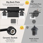 4-Light Bathroom Light Fixtures, 27" Modern Vanity Lights Over Mirror with Clear Glass Shades, Matte Black Light Fixture, Classic Wall Light Fixture for Mirror Living Room Cabinet Bedroom Porch