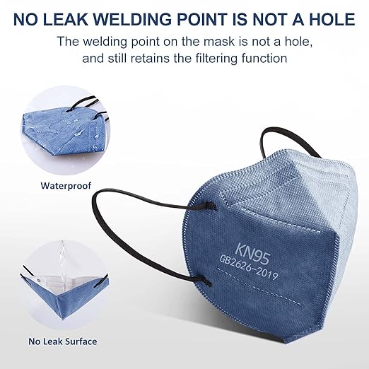 HUHETA KN95 Face Masks for Adults, Packs of 30 KN95 Mask with 5-Ply Mask Protection, Individually Wrapped Face Masks, Morandi Multi Color