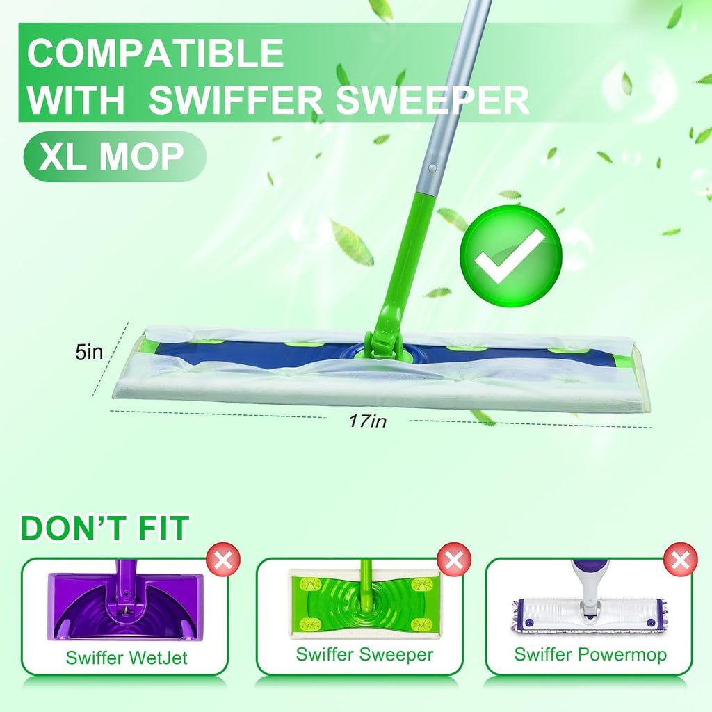 40 Count XL Wet Mopping Cloths for Swiffer Sweeper XL Mop - Disposable X-Large Wet Pad Refills - Multi-Surface Wet Wipes Mopping Pads Refill for Floor Cleaning