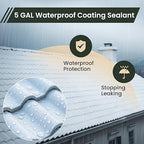Waterproof Sealant 5 Gallon, ORIENTAL YUHONG Clear Acrylic Coating, UV Defense, High Flexibility Waterproof Adhesive for Roof, Concrete, Wall Indoor & Outdoor