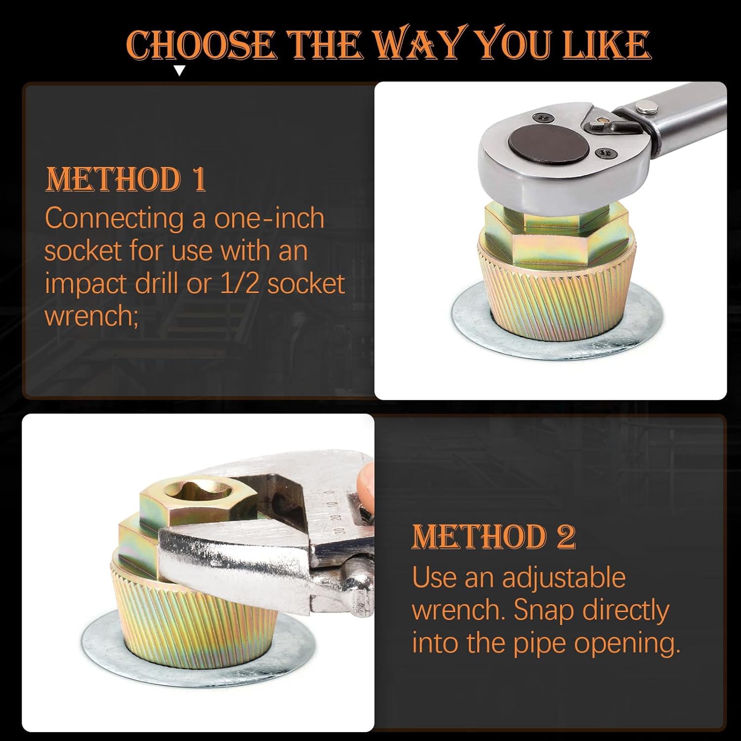 Bathtub Drain Remover Tool, 1-inch Socket Plating Coating Tub Drain Extractor, Remove The Old, Broken, Stubborn, Rusted Drain Tub Bathtub Stopper, Strong Grab Plumbing