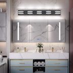 SOLFART Black 5 Light Bathroom Vanity Lights Over Mirror LED Modern Vanity Lights for Bathroom 5 Lights